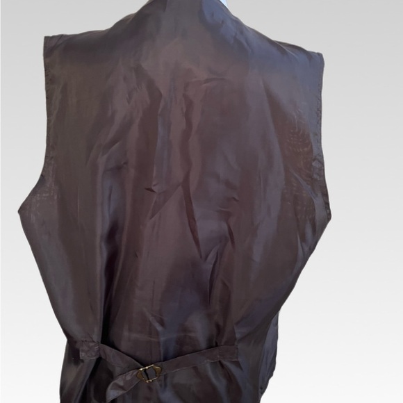 LEATHER Basic Editions Men's green olive Vest size L - Picture 3 of 6